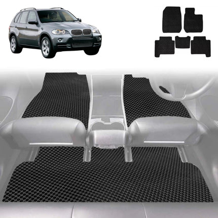6D Diamond Car Floor Mats for BMW X5 2007 - 2013 (E70) - Custom-Fit Carpet Liner