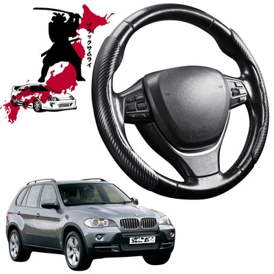 Black Samurai Segmented Steering Wheel Cover for BMW X5 2007 - 2013 (E70)