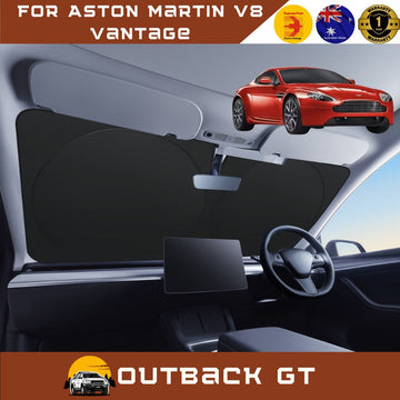 Front Windscreen Sun Shade for Aston Martin V8 Vantage Coupe 2009 - 2018 (V12) - Standard 150 x 85 cm - Black