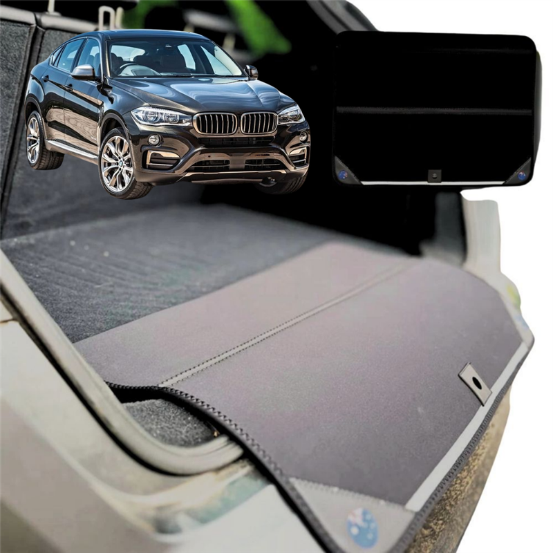 Rear Cargo Boot Bumper Protector for BMW X6 2014 - 2019 (F16) - XL (98 x 55) - Black