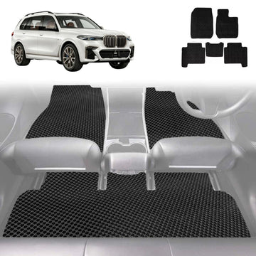 6D Diamond Car Floor Mats for BMW X7 2019 - Current (G07) - Custom-Fit Carpet Liner