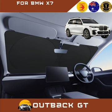 Front Windscreen Sun Shade for BMW X7 2019 - Current (G07) - XL 160 x 98 cm - Black