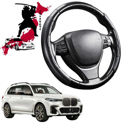 Black Samurai Segmented Steering Wheel Cover for BMW X7 2019 - Current (G07)