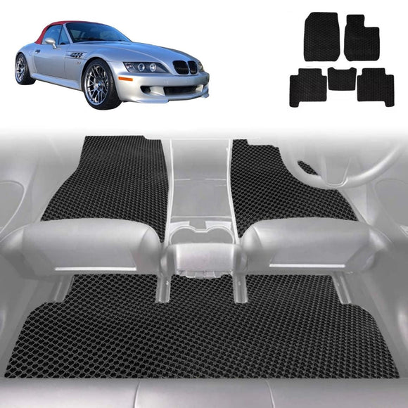 6D Diamond Car Floor Mats for BMW Z3 1997 - 2002 E36/7, E36/8 - Custom-Fit Carpet Liner