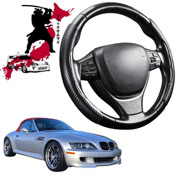Black Samurai Segmented Steering Wheel Cover for BMW Z3 1997 - 2002 E36/7, E36/8