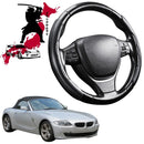 Black Samurai Segmented Steering Wheel Cover for BMW Z4 Roadster 2002 - 2008 (E85 E86)-1