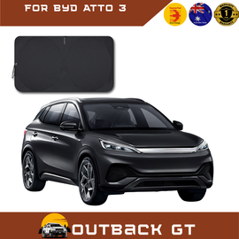 Front Windscreen Sun Shade for BYD Atto 3 2022 - Current - Standard 150 x 85 cm - Black