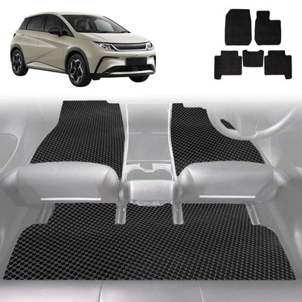 6D Diamond Car Floor Mats for BYD Dolphin 2023 - Current (Dynamic,Premium) - Custom-Fit Carpet Liner