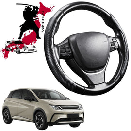 Black Samurai Segmented Steering Wheel Cover for BYD Dolphin 2023 - Current (Dynamic,Premium)