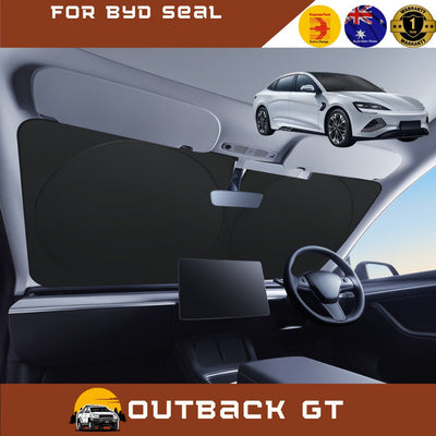 Front Windscreen Sun Shade for BYD Seal 2024 - Current (RWD,AWD) - Standard 150 x 85 cm - Black