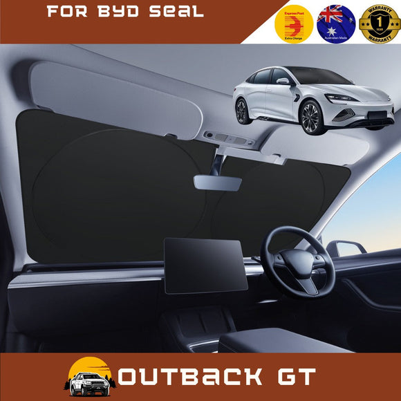 Front Windscreen Sun Shade for BYD Seal 2024 - Current (RWD,AWD) - Standard 150 x 85 cm - Black