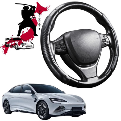 Black Samurai Segmented Steering Wheel Cover for BYD Seal 2024 - Current (RWD,AWD)