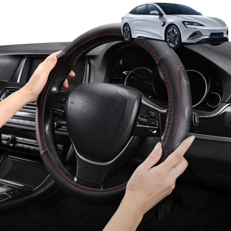 Steering Wheel Cover Pro Extra Layer for BYD Seal 2024 - Current (RWD,AWD) - Breathable & Anti-Slip - D-Shape 38 cm