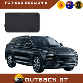 Front Windscreen Sun Shade for BYD Sealion 6 2024 - Current (SA3) - Standard 150 x 85 cm - Black