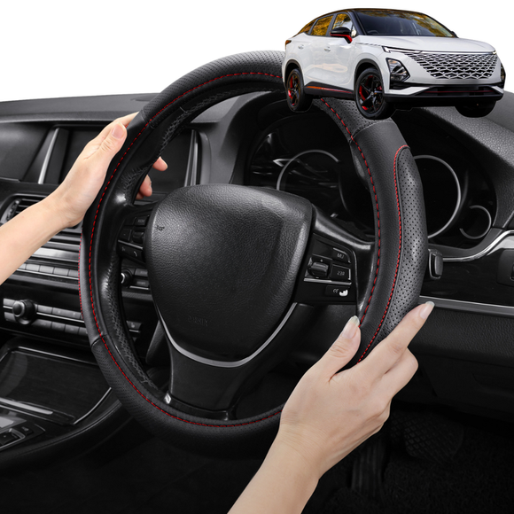 Steering Wheel Cover Pro Extra Layer for Chery OMODA 5 2023 - Current (BX EX) - Breathable & Anti-Slip - D-Shape 38 cm