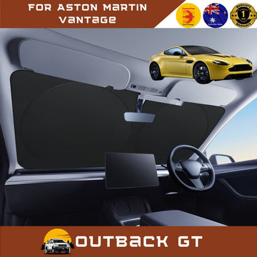 Front Windscreen Sun Shade for Aston Martin Vantage 2013 - 2018 (V12) - Standard 150 x 85 cm - Black