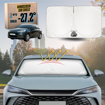 Front Windscreen Sun Shade for Citroen C3 2009 - 2016 (SC A51) - Standard 150 x 85 cm