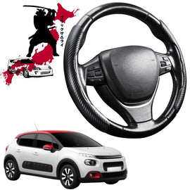 Black Samurai Segmented Steering Wheel Cover for Citroen C3 2016 - Current (SX SY)