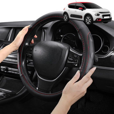 Steering Wheel Cover Pro Extra Layer for Citroen C3 2016 - Current (SX SY) - Breathable & Anti-Slip - Circle 38 cm