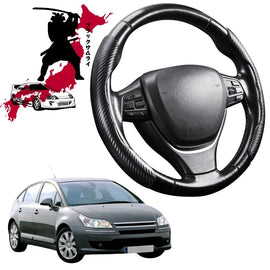Black Samurai Segmented Steering Wheel Cover for Citroen C4 2004 - 2010