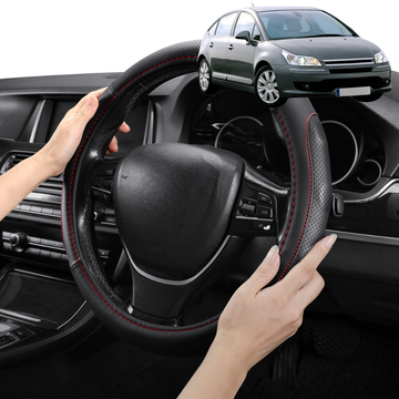 Steering Wheel Cover Pro Extra Layer for Citroen C4 2004-2010 - Breathable & Anti-Slip - Circle 38 cm