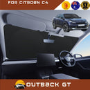 Front Windscreen Sun Shade for Citroen C4 2021 - Current (C41) - Standard 150 x 85 cm - Black-1