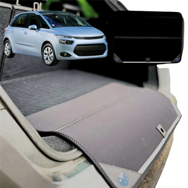 Rear Cargo Boot Bumper Protector for Citroen C4 Picasso (5-Seater) 2013 - 2022 - XL (98 x 55) - Black