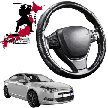 Black Samurai Segmented Steering Wheel Cover for Citroen C5 2007 - 2017 (RD/TD)