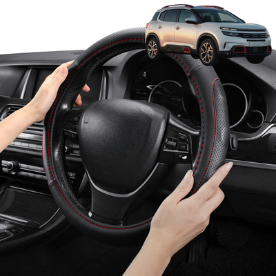 Steering Wheel Cover Pro Extra Layer for Citroen C5 Aircross 2017 - Current C84 - Breathable & Anti-Slip - Circle 38 cm