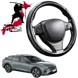 Black Samurai Segmented Steering Wheel Cover for Citroen C5 X 2022 - Current