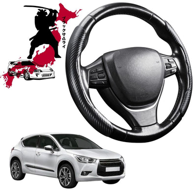 Black Samurai Segmented Steering Wheel Cover for Citroen DS 4 2010 - 2015