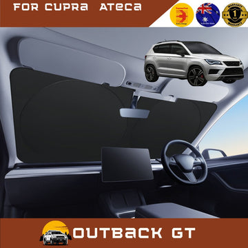 Front Windscreen Sun Shade for Cupra Ateca 2016 - Current - Standard 150 x 85 cm - Black