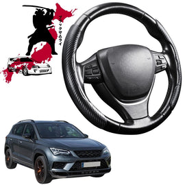 Black Samurai Segmented Steering Wheel Cover for Cupra  Ateca 2016 - Current