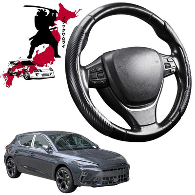 Black Samurai Segmented Steering Wheel Cover for Cupra Leon 2020 - Current Mk4 (KL1/KL8)