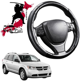 Black Samurai Segmented Steering Wheel Cover for Dodge Journey 2011 - 2020