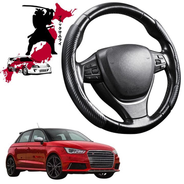 Black Samurai Segmented Steering Wheel Cover for Audi A1 S1 2010 - 2018 (Hatch Sportback)