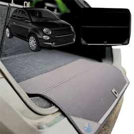 Rear Cargo Boot Bumper Protector for FIAT 500 500c 2013 - 2021 - Standard (72 x 55) - Black