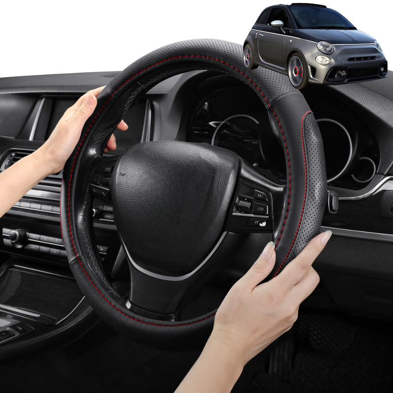 Steering Wheel Cover Pro Extra Layer for FIAT Abarth 595 595C - Current - Breathable & Anti-Slip