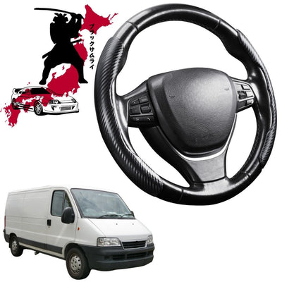 Black Samurai Segmented Steering Wheel Cover for FIAT Ducato 2006 - Current