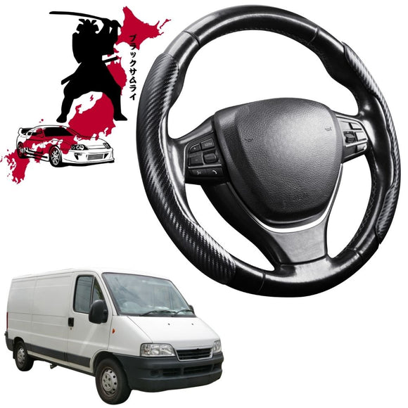 Black Samurai Segmented Steering Wheel Cover for FIAT Ducato 2006 - Current