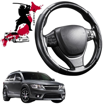 Black Samurai Segmented Steering Wheel Cover for FIAT Freemont 2011 - 2020 (JF)