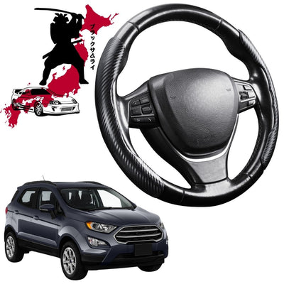 Black Samurai Segmented Steering Wheel Cover for Ford EcoSport 2012 - 2020