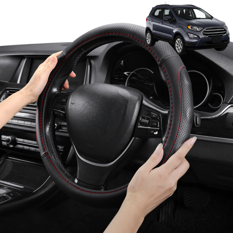 Steering Wheel Cover Pro Extra Layer for Ford EcoSport 2012-2020 - Breathable & Anti-Slip - Circle 38 cm