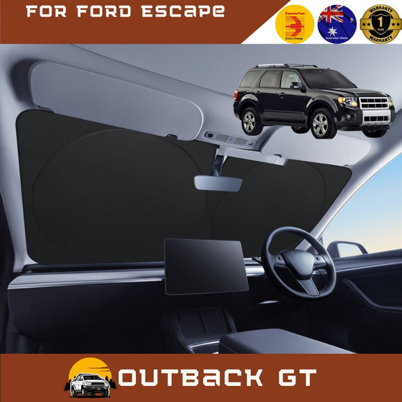 Front Windscreen Sun Shade for Ford Escape 2008 - 2012 - Standard 150 x 85 cm - Black