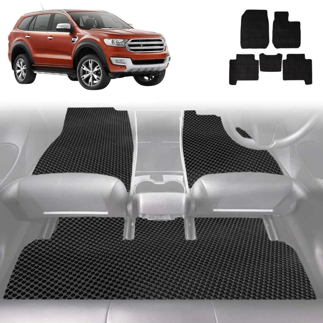 6D Diamond Car Floor Mats for Ford Everest 2015 - 2021 UA - Custom-Fit Carpet Liner