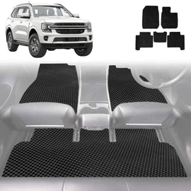 6D Diamond Car Floor Mats for Ford Everest 2022 - Current UA - Custom-Fit Carpet Liner
