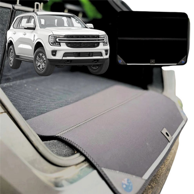 Rear Cargo Boot Bumper Protector for Ford Everest 2022 - Current UA - XL (98 x 55) - Black