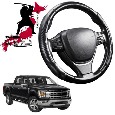 Black Samurai Segmented Steering Wheel Cover for Ford F-150 LARIAT 2023 - Current