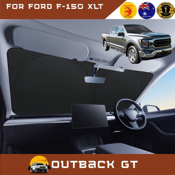 Front Windscreen Sun Shade for Ford F-150 XLT 2023 - Current (SWB LWB) - Standard 150 x 85 cm - Black