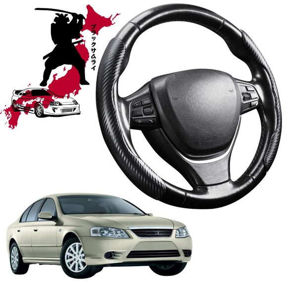 Black Samurai Segmented Steering Wheel Cover for Ford Fairmont 2002 - 2008